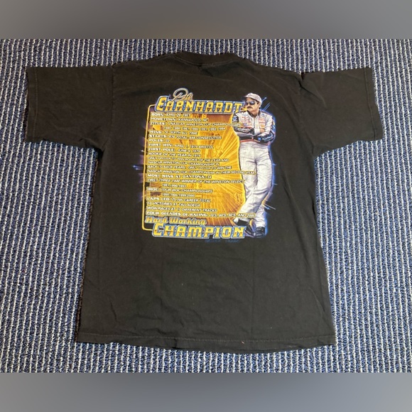 Vintage Large Dale Earnhardt Black NASCAR Shirt 7 Time Winston Cup Champion - Picture 5 of 5